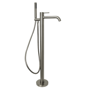 Смеситель для ванны с душем AVS Slimmer напольный, оружейная сталь