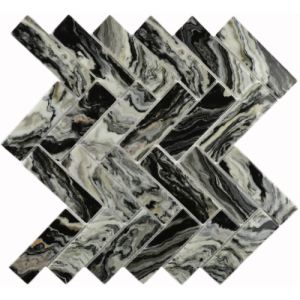 Мозаика Bonaparte Hadar Black 26,8x28,6 стеклянная