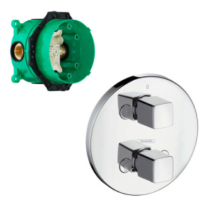 Запорно-переключающий вентиль с монтажной частью iControl Hansgrohe 31958000+01800180