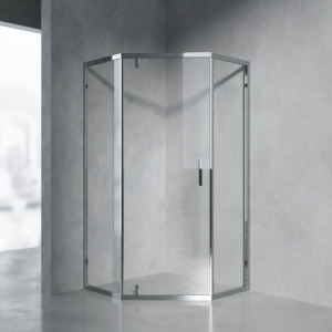 Душевой уголок AVS Трапеция Слим 90x90 профиль хром, стекло прозрачное